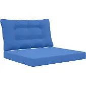 vidaXL Coussin de canapé d'extérieur 2 pcs Bleu royal Polyester