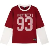 AND1 T-Shirt rouge / rouge pastel / blanc