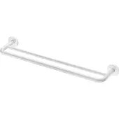 Delabie Porte-serviettes 2 barres D20 L600mm,inox thermolaqué blanc
