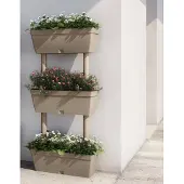 Prolenta Maison Exclusive - Lot de 6 jardinières, 100 cm, taupe