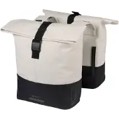 Basil Sacoche double pour vélo Cove 28-32 l 14 x 29 x 36 cm - Blanc Noir