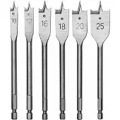 Workpro Mèches à Pelle 6 Pcs Perçage Rapide Dans Le Bois -