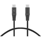 Ksix Câble USB-C vers USB-C Noir