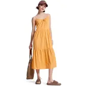 Roxy Down The Line Sleeveless Long Dress Orange S Femme