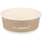 Nature Star 50 Einweg-Salatschalen 1,3 l, Contenant à usage unique, Blanc, Marron