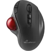 MediaRange MROS263 opt, 7-Tasten Trackball Funk-Maus, rechts,sw/rot