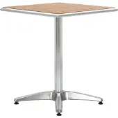 Syfax Table de jardin Argenté 60x60x70 cm Aluminium et WPC