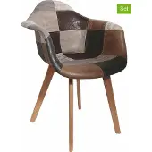 Home Deco Factory Fauteuil Design - Effet Cuir - Patchwork