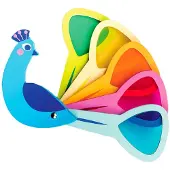 Tender Toys Jouet - - Paon Coloriage Attribut Junior - Couleurs Multiples - Mixte - 3 ans+