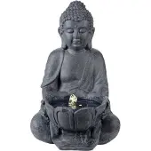 Lumineo Fontaine Bouddha Solaire écologique, Relaxante, Facile à Installer -