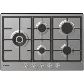 Candy CHG7WLWPX Plaque de cuisson à gaz encastrable 5 brûleurs en acier inoxydable