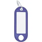 Wedo Unisexe, Porte-clés, Porte-clés 18 mm avec anneau, bleu, 100 pièces, Bleu