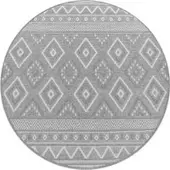 Tapis.fr Tapis d'intérieur & extérieur Verona gris 80 cm rond