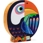 Djeco Puzzle silhouette Coco le Toucan 24 pièces Orange