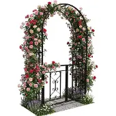 Relaxdays Arche à roses (114 cm, 50 cm)