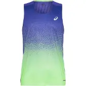 Asics T-Shirt fonctionnel 'ROAD' bleu marine / vert clair / violet