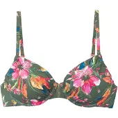 LASCANA Hauts de bikini 'Malia' vert / orange foncé / rose / blanc