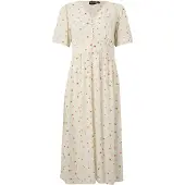 Pieces Tala Midi Short Sleeve Dress Jaune M Femme