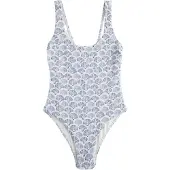 Next Maillot de bain modelant crème / bleu foncé