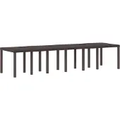 vidaXL Table de jardin marron 350 x 100 x 74 cm en polyrotin