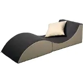 Velinda Chaise Longue 3 En 1 Multi-Usage Gris-Beige