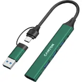 Canyon hub DS-02 4in1 USB-A/C Green