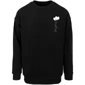Merchcode Sweat-shirt 'Love In The Air' noir / blanc