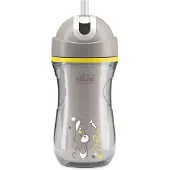 Chicco Sport Cup 14m+ tasse avec paille Grey 266 ml