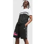 Lacoste Short tissé Croc Tape - Noir, Noir