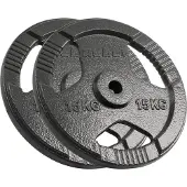Rebel Ensemble de poids en fonte 2x15kg 30kg trou 31mm disque avec poignées