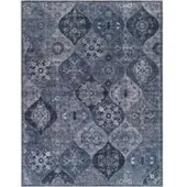 Tapis.fr Tapis lavable Sami bleu 160x220 cm