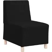 vidaXL Canapé modulaire sans accoudoirs noir 55 cm Tissu