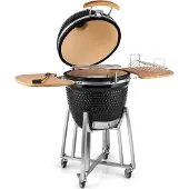 Klarstein Kingsize Kamado Grill (barbecue en céramique, très large set d'accessoires : pierre à pizza, pierre déflecteur, 2 étages grill, rack pour les côtes de porc, etc.)