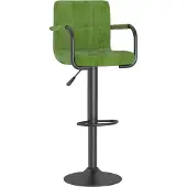 vidaXL Tabouret de bar vert clair velours