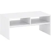 Feldmann-Wohnen Table basse Agnes Table de salon 90x51x41cm blanche