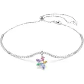 Swarovski Bracelet bleu / orange / rose / argent
