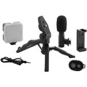 Huismerk Kit de vlogging avec lumière, microphone et télécommande Plodni InnovaGoods 6 pièces