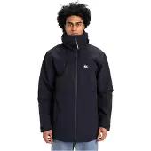Quiksilver - Parka chaude et imperméable - Overcast 3K Parka Black pour Homme en Nylon - Taille M - Noir