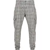 Urban Classics Pantalon cargo gris chiné / blanc