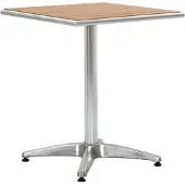 vidaXL Table de jardin argentée 60x60x70 cm aluminium et WPC