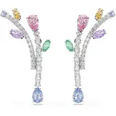 Swarovski Boucles d'oreilles bleu clair / lavande / rose / argent