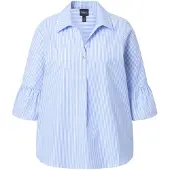 Ulla Popken Chemisier bleu clair / blanc