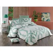 Brotex® Linge de lit étendu coton 140x220, 70x90cm Topas