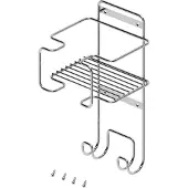 Emuca Porte-fer et planche à repasser - Acier - Chromé