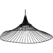 Beliani Suspension en métal noir avec grille en forme d'entonnoir pour salon-salle à manger de style minimaliste