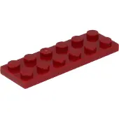 LEGO 2x6 planche 3795 - 100 pièces rouge foncé