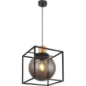 Globo Lampe à suspendre Hilko noir mat 1xE27 LED (E27)