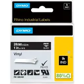 Dymo 1805432 Ruban d'étiquetage Vinyle blanc sur noir (24 mm)