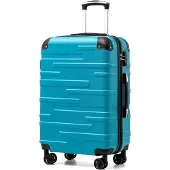 Sonstiges COOLIFE Valise rigide à roulettes Serrure TSA Vert turquoise 67cm