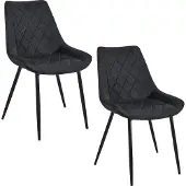 Akord Lot De 2 Chaises Noir 44X41X46